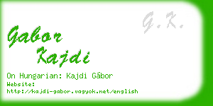 gabor kajdi business card